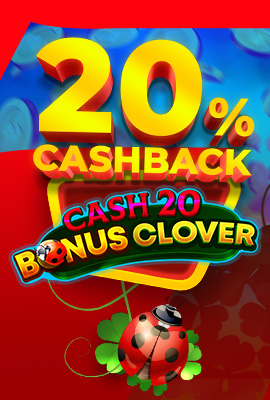 20% Cashback Cash 20 Bonus Clover